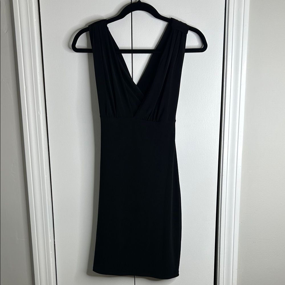 Express Black V-Neck Mini Dress